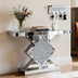 Long Accent Narrow Table, Glass Sofa Table Foyer Table for Living Room Hallway Entrance