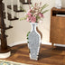 Sleek Mirrored Glass Floor Vase with Crushed Diamond Inlay