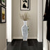Sleek Mirrored Glass Floor Vase with Crushed Diamond Inlay