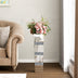 Mirrored Tall Floor Vase,  Large Crushed Diamond Floor Vase