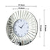 SHYFOY Moderne Wanduhr Verspiegelter Fächerrahmen