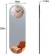 Large Wall Clock - Gray&Gold Mirror Finish,Oval