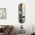 Large Wall Clock - Gray&Gold Mirror Finish,Oval