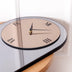 Large Wall Clock - Gray&Gold Mirror Finish,Oval