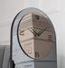 Large Wall Clock - Gray&Gold Mirror Finish,Oval