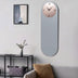 Large Wall Clock - Gray&Gold Mirror Finish,Oval