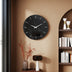 Black Decorative Wall Clock Glass Marble Patter,  Decorative Wall Clock