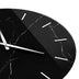 Black Decorative Wall Clock Glass Marble Patter,  Decorative Wall Clock