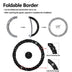 Foldable-Frame Round Wall Clock Adorned with Crystals