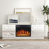 Modern Media Console TV Stand With Electric Fireplace