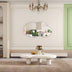Silver Asymmetrical Wavy Antique Accent Wall Mirror