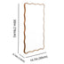 Antique Rectangle Wave Accent Wall Mirror Modern Gold Metal Mirror