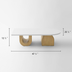 Modern Oval Coffee Table, Sculptural Wood Base Center Table with White Top