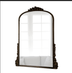SHYFOY Curved Wall Mirror with Antique Gold Frame