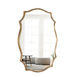 SHYFOY Curved Wall Mirror with Antique Gold Frame
