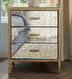 24" H SHYFOY Vintage Glam 3-Drawer Mirrored Nightstand with Antique Bronze Finish