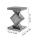 Gery Tall Mirrored Glass Pedestal End Table