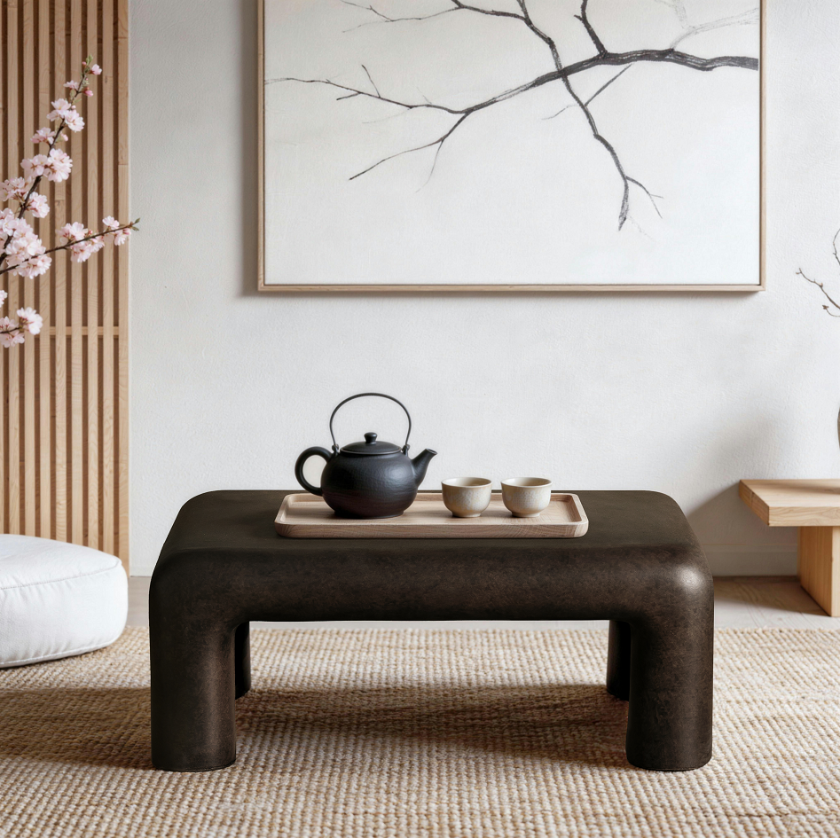 Brown Coffee Table, Modern Accent Table for Indoor & Outdoor Living Spaces