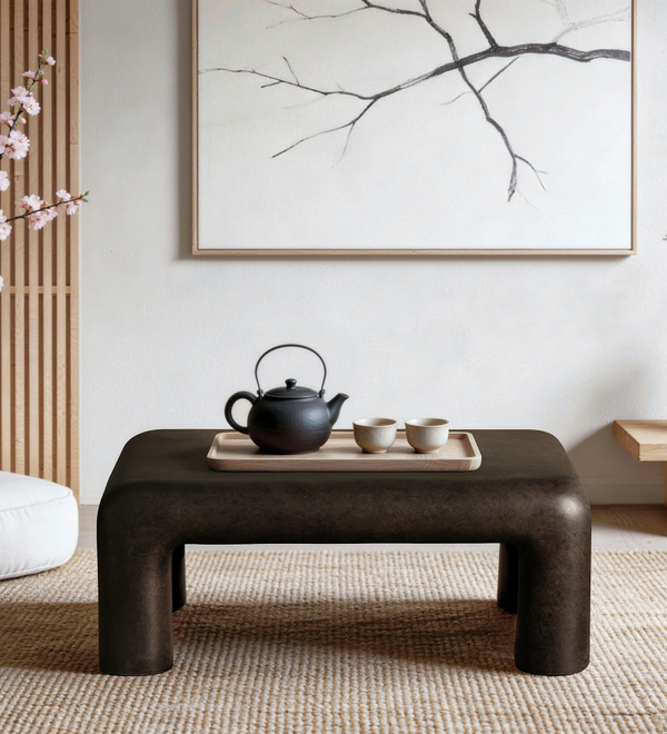 Brown Coffee Table, Modern Accent Table for Indoor & Outdoor Living Spaces