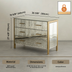 3-Drawer Antique Mirrored Sideboard Cabinet