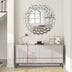 31.5'' Round Mirror Wall Decor Beveled Decorative Wall Mirrors Silver Hanging Mirror