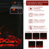Electric Fireplace with Glass Mantel Surround, Crushed Diamonds inlay