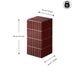 Red Tiled Modern Square Accent End Table, Unique Stand