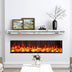 Fireplace Mantel, 48 Inch Mirrored Floating Shelf with Crystal Crushed Diamond Inlay