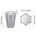 Hexagonal Mirrored Side Table with Crushed Crystal Inlay