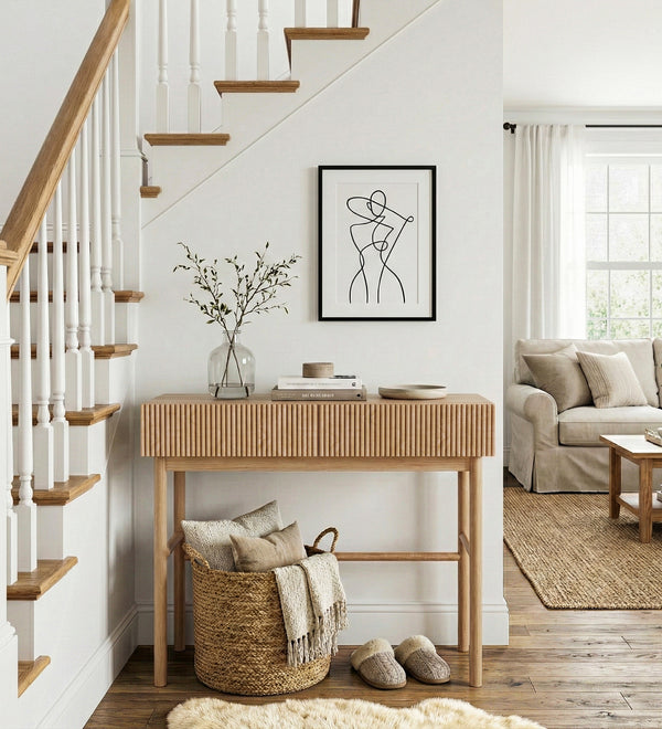 Console Table for Entryway, Sofa Table with 2 Drawers