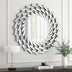 31.5'' Round Mirror Wall Decor Beveled Decorative Wall Mirrors Silver Hanging Mirror