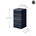 Blue Tiled Modern Square Accent End Table, Unique Stand