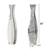 Crushed Diamond Floor Vase Silver Mirrored Tall Vases for Floor Large Crystal Decorative Glass Standing Vase