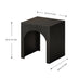 Black Modern Fluted Arch-Base End Table