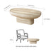 Modern Oval Coffee Table, Sculptural Living Room Table