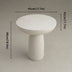 White Round Cement Pedestal End Table