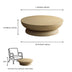 Low-Profile Round Concrete Coffee Table