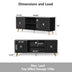 SHYFOY Mueble de TV Moderno Negro Consola Multimedia Con Cajones