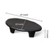 Black 47" Iregular Cloud Shaped Fiberglass Low Profile Coffee Table