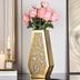 Glod Zerkleinerte Diamant-Vase Große verspiegelte Blumenvase Heimdeko