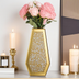 Glod Zerkleinerte Diamant-Vase Große verspiegelte Blumenvase Heimdeko