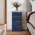 Blue Tiled Modern Square Accent End Table, Unique Stand